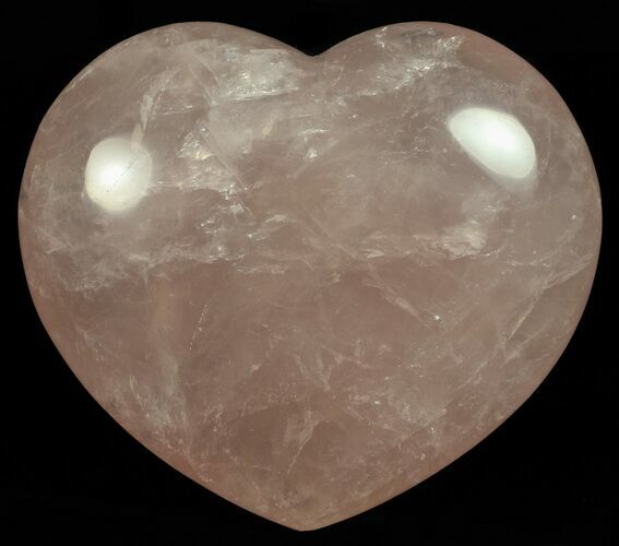 Polished Rose Quartz Heart - Madagascar #57011